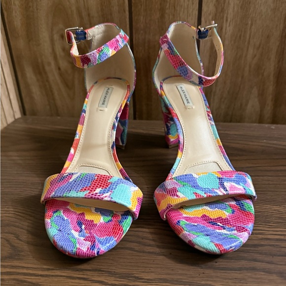 Alex Marie Colorful Patterned Heels - Picture 1 of 6